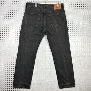 Levi's 505 Black‎ Jeans Size 36x32 Faded Y2K Streetwear Skate Baggy Straight